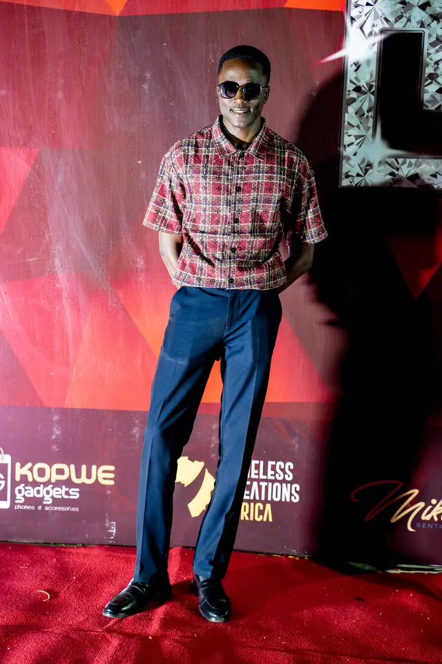 Styled guest in contemporary African fashion